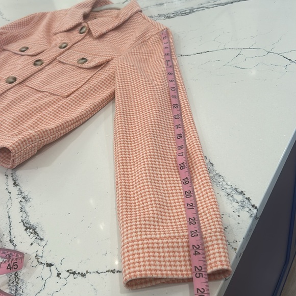 Bagatelle Collection Salmon Checked Soft No Wrinkle Work or Casual Jacket sz.L - Picture 7 of 8